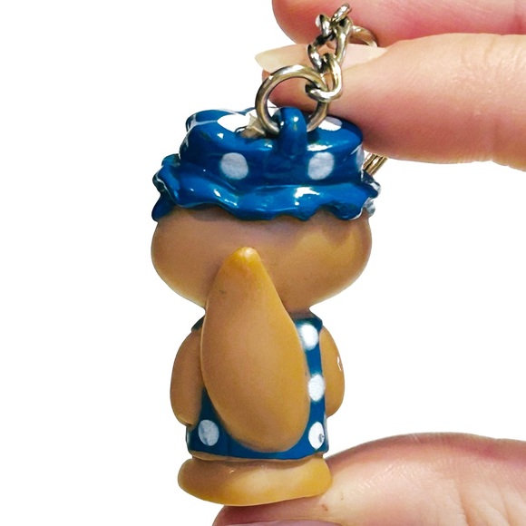 Vintage 1980s Star Awards Keychains Fox Wolf Grandma Blue Polka Dot Rainbow Toy - Picture 12 of 15